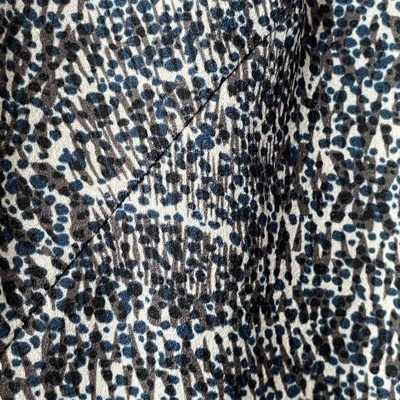 Dalia casual dress in blue and gray sleeveless zip back - Picture 7 of 9